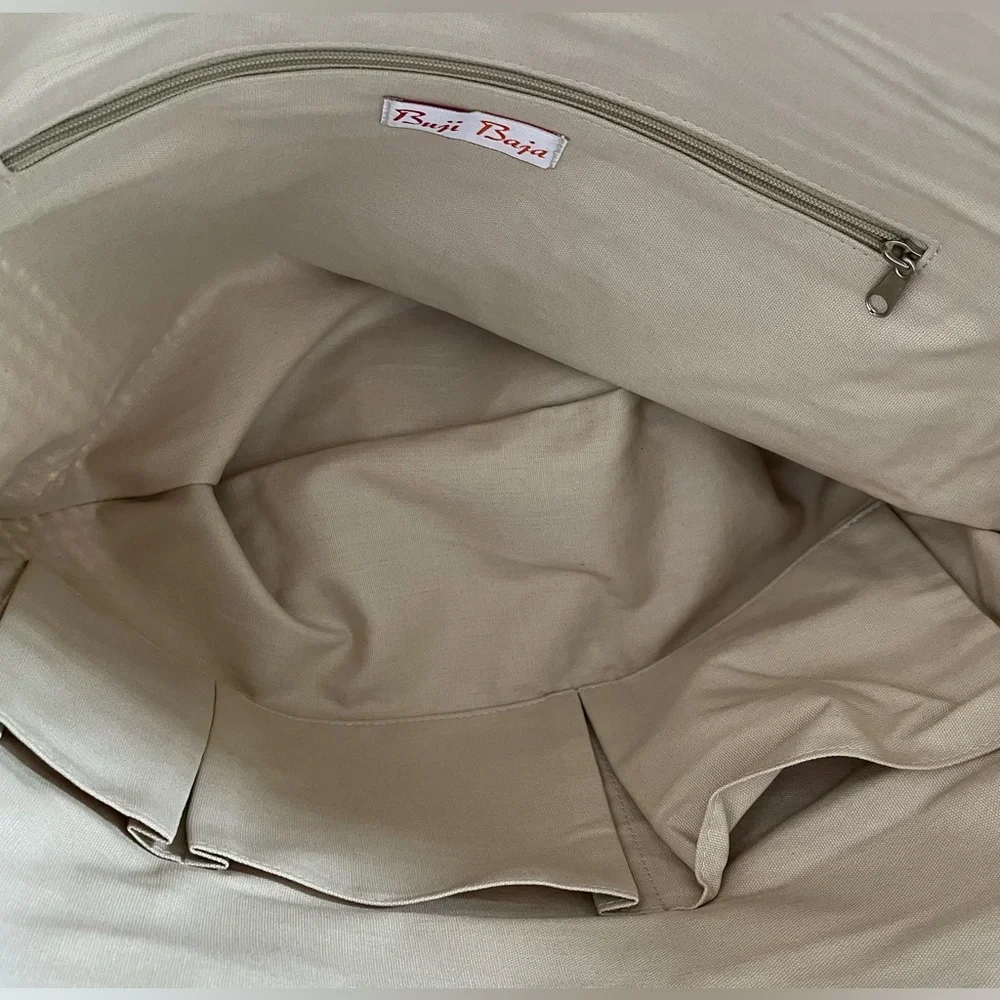 Buji Baja Straw Bag, Purple NWOT